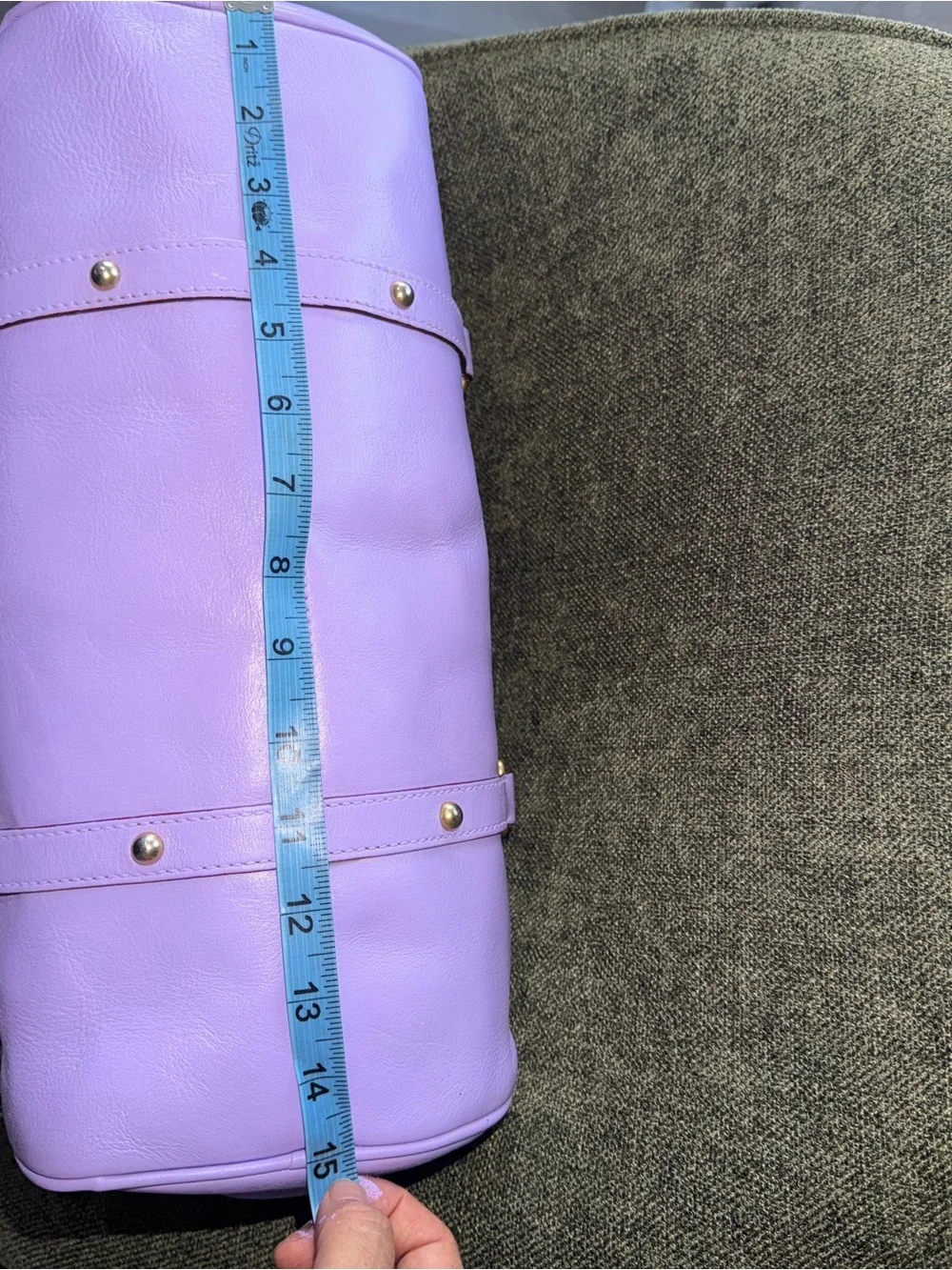 Dooney & Bourke CUSTOM Lavender Leather Satchel with Gold Hardware